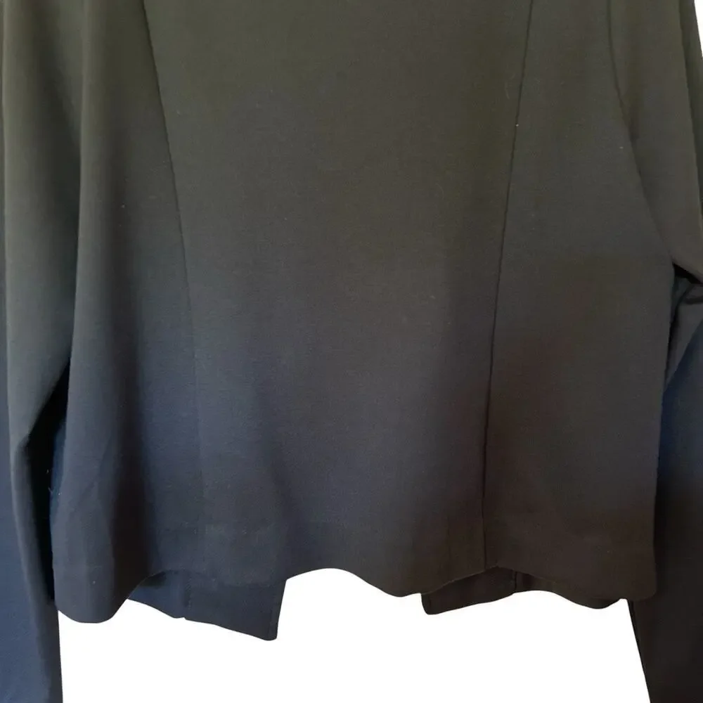 Banana Republic Women's Black Short Front Zipper Pockets Moto Jacket Size M